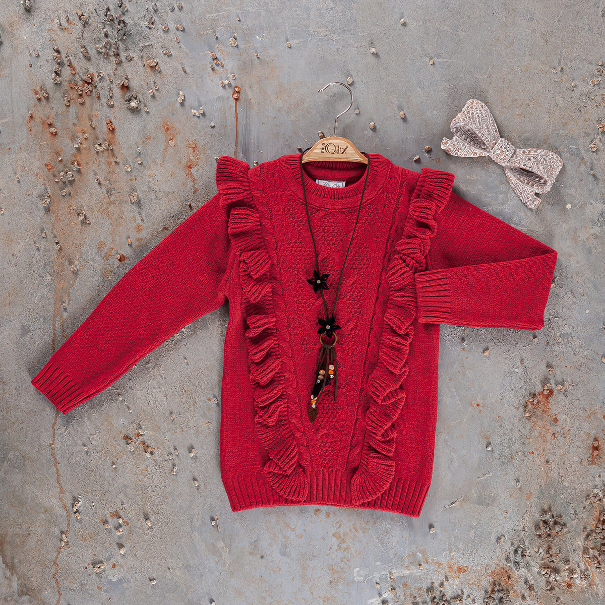 Stylish Girls' Knitwear Dress Set-1