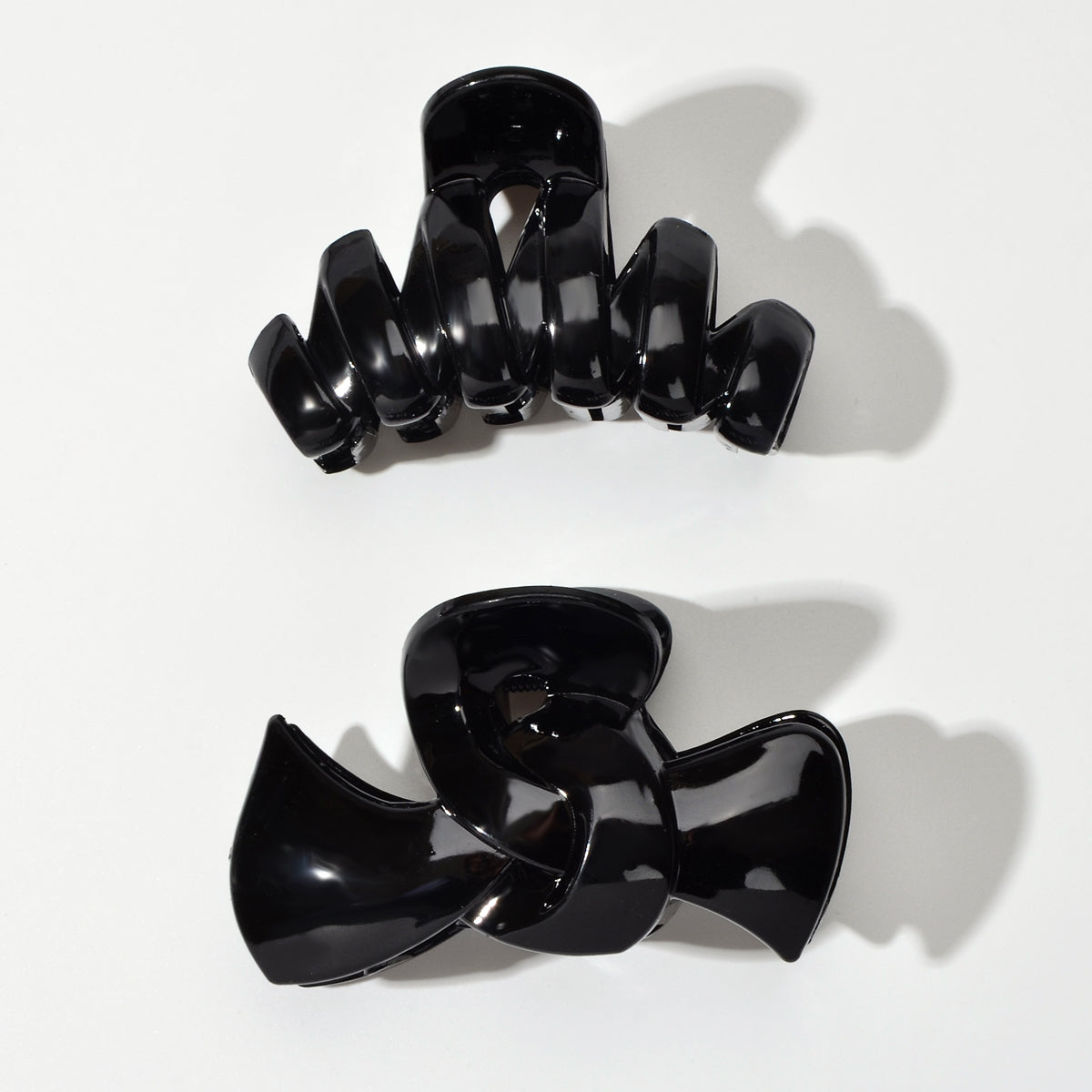 2pcs $5.99 Big Hair Claw Hair Accessory Black Plastic Bowknot Hair Clip Headwear-0