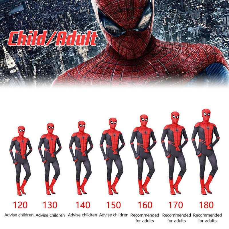 Kids Spider-Man: Far From Home Spiderman Zentai Cosplay Costume Suit Outfit Au-0
