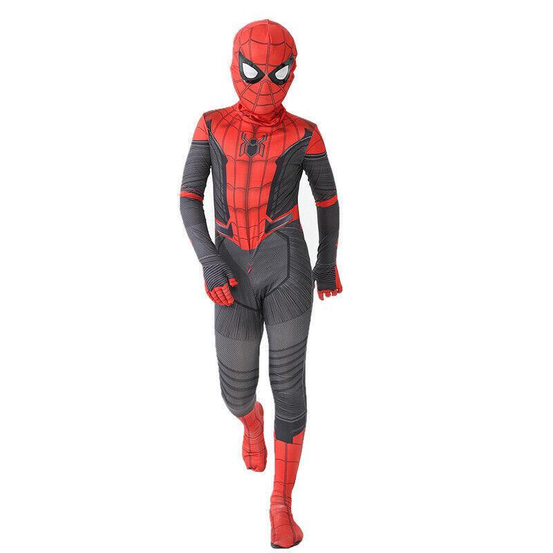Kids Spider-Man: Far From Home Spiderman Zentai Cosplay Costume Suit Outfit Au-1