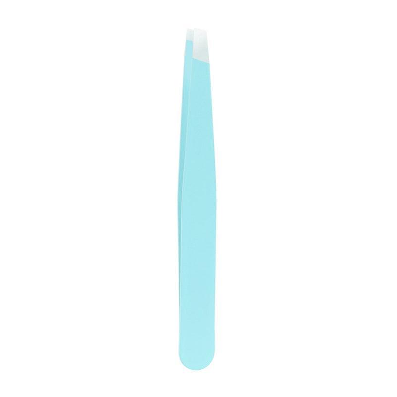 Stainless Steel Hair Eyebrow Tweezers Plucker Puller Beauty Slanted Nail Tip