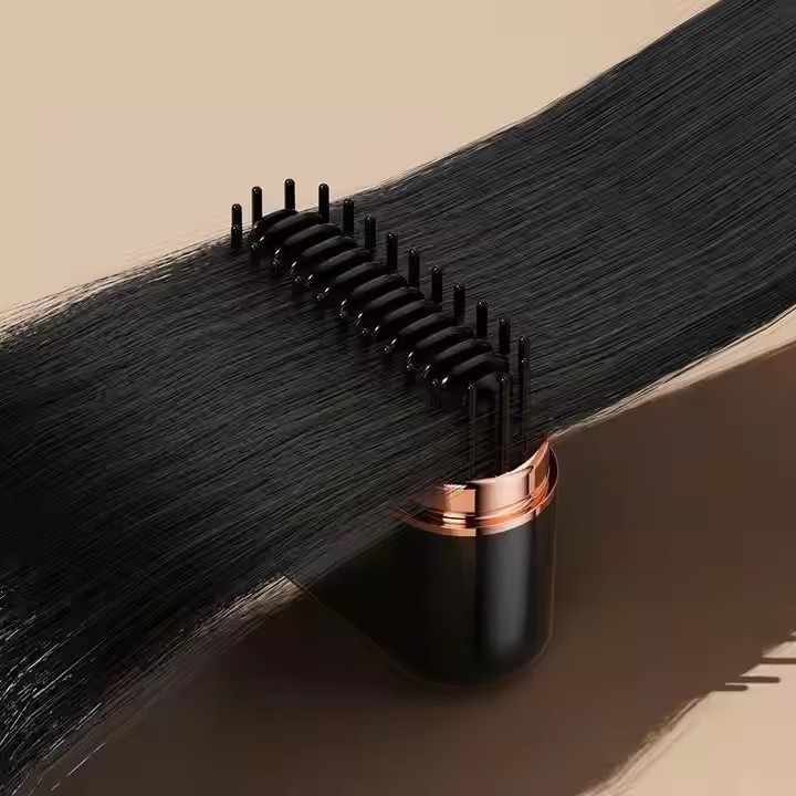 NNEDSZ White Wireless Hair Straightening Brush with Adjustable Temperature - Model HK-118
